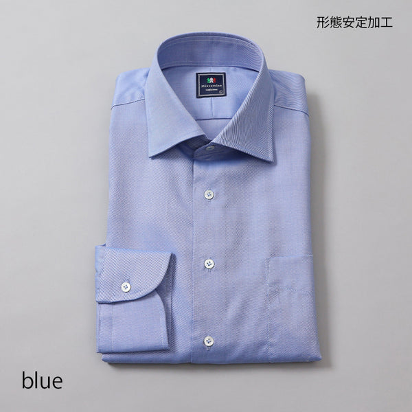 ブルーツイルセミワイドシャツ【Made in Japan】