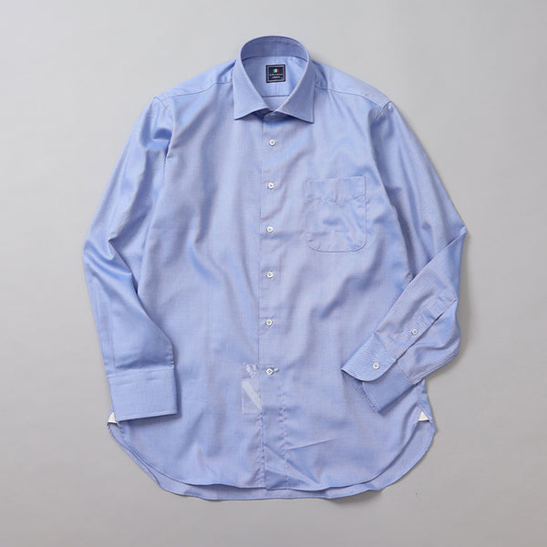 ブルーツイルセミワイドシャツ【Made in Japan】