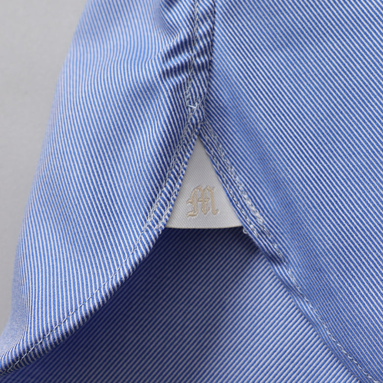 ブルーツイルセミワイドシャツ【Made in Japan】