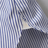 カラー織りストライプセミワイドシャツ【Made in Japan】