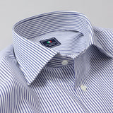 カラー織りストライプセミワイドシャツ【Made in Japan】