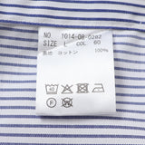カラー織りストライプセミワイドシャツ【Made in Japan】