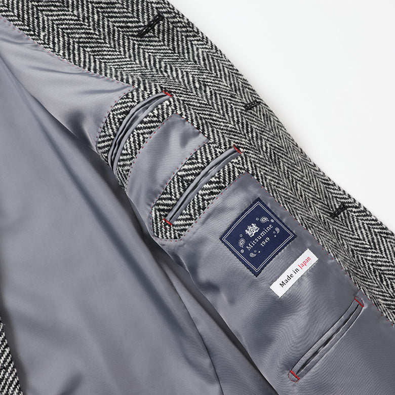 ツィードヘリンボーンラグランコート【Made in Japan】