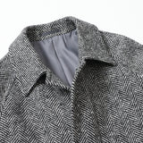 ツィードヘリンボーンラグランコート【Made in Japan】