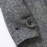 ツィードヘリンボーンラグランコート【Made in Japan】