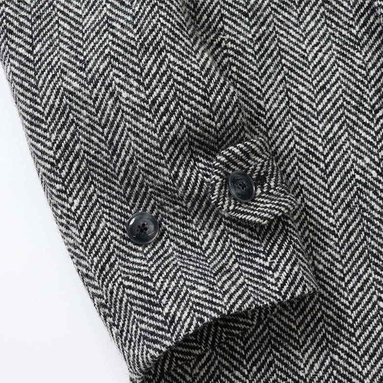 ツィードヘリンボーンラグランコート【Made in Japan】