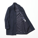 尾州ツィードチェックスタンドカラーコート【Made in Japan】