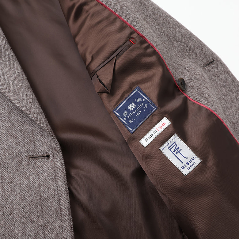 尾州ツィードヘリンボーンアルスターコート【Made in Japan】