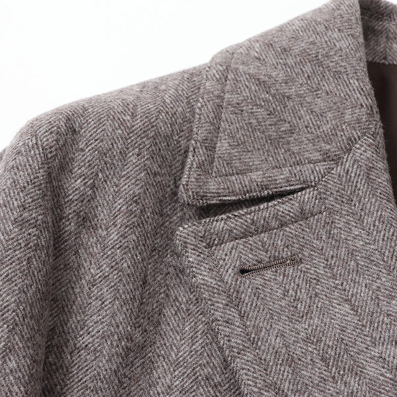 尾州ツィードヘリンボーンアルスターコート【Made in Japan】