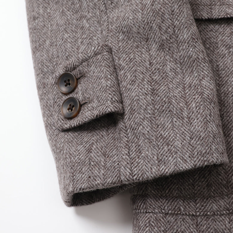 尾州ツィードヘリンボーンアルスターコート【Made in Japan】