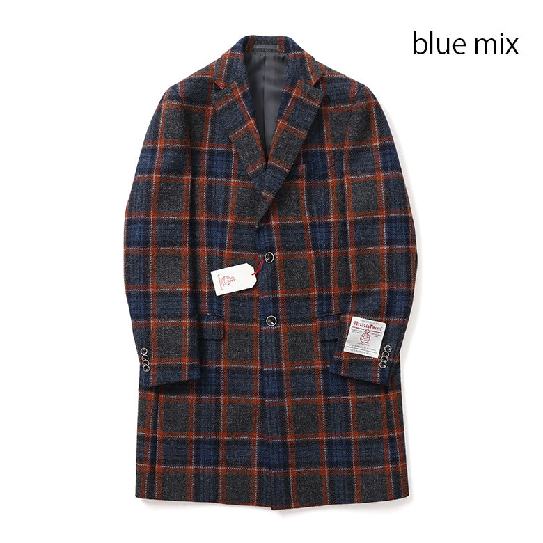 ハリスツィードチェックチェスターコート【Made in Japan】