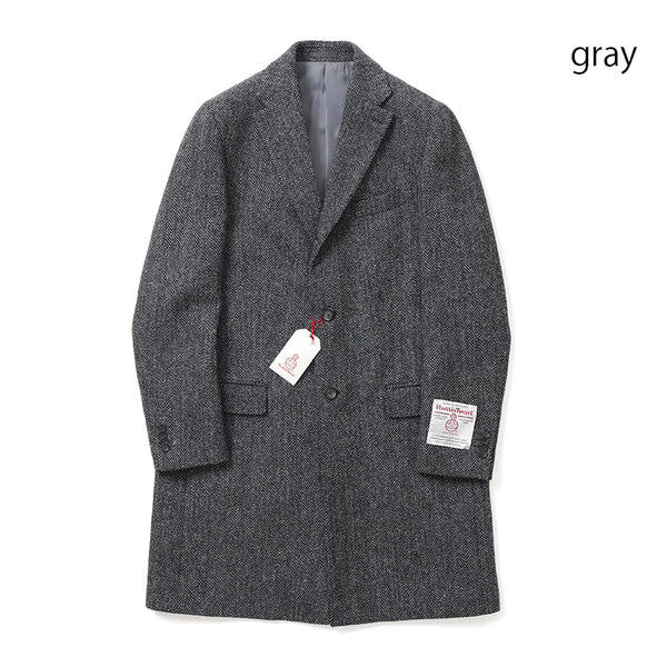 ハリスツィードヘリンボーンチェスターコート【Made in Japan】
