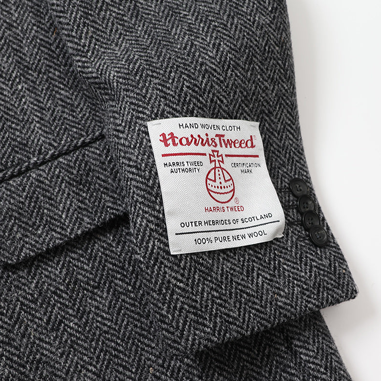ハリスツィードヘリンボーンチェスターコート【Made in Japan】