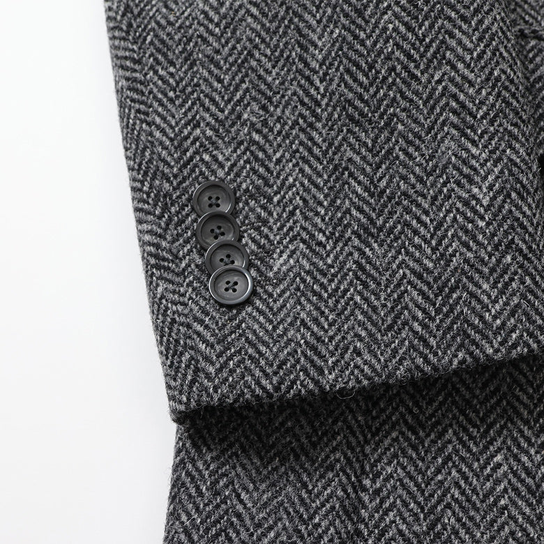 ハリスツィードヘリンボーンチェスターコート【Made in Japan】