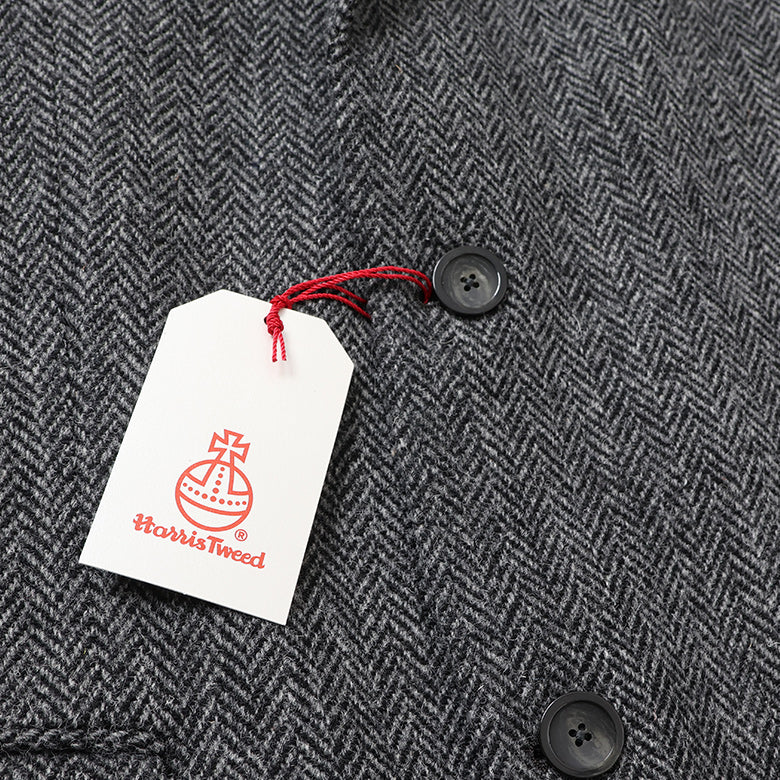 ハリスツィードヘリンボーンチェスターコート【Made in Japan】