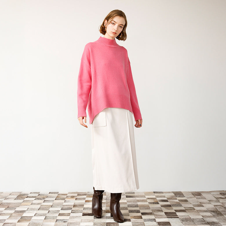 7Gウールスリットハイネックニット