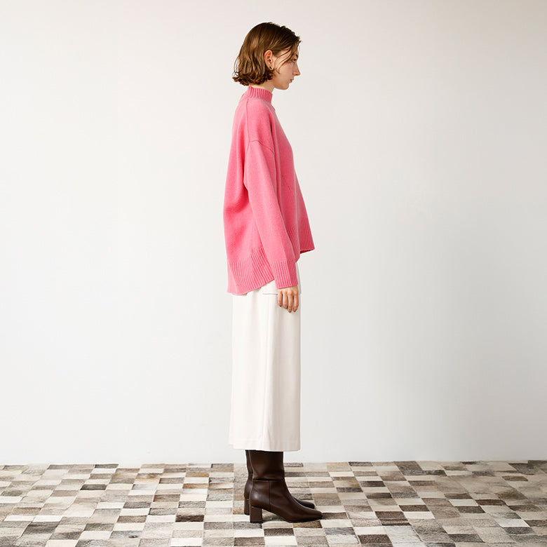 7Gウールスリットハイネックニット