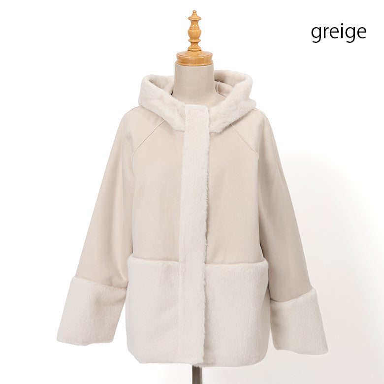 フェイクファームートン切替アウター