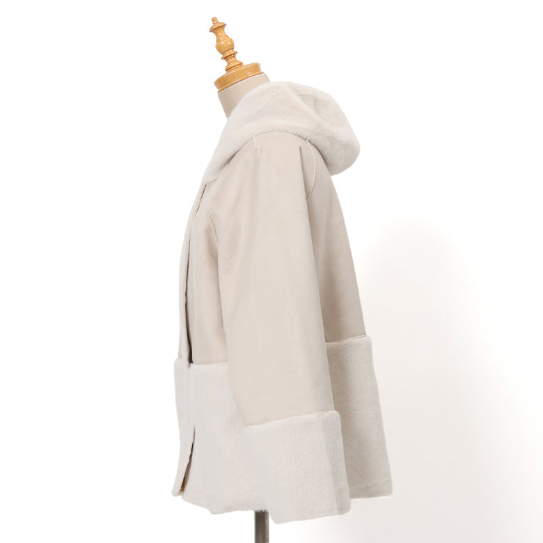 フェイクファームートン切替アウター