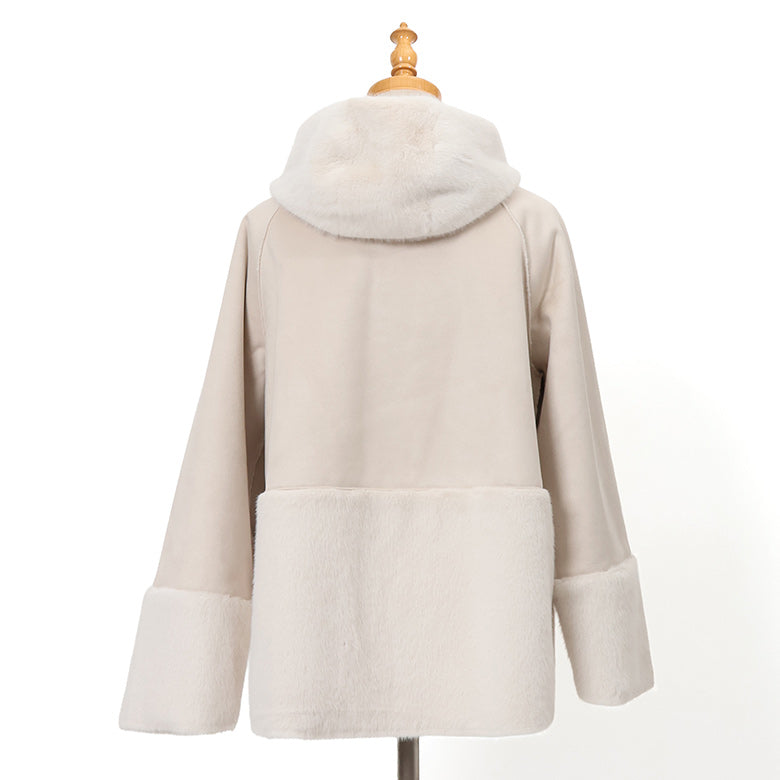 フェイクファームートン切替アウター