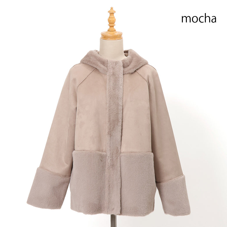 フェイクファームートン切替アウター