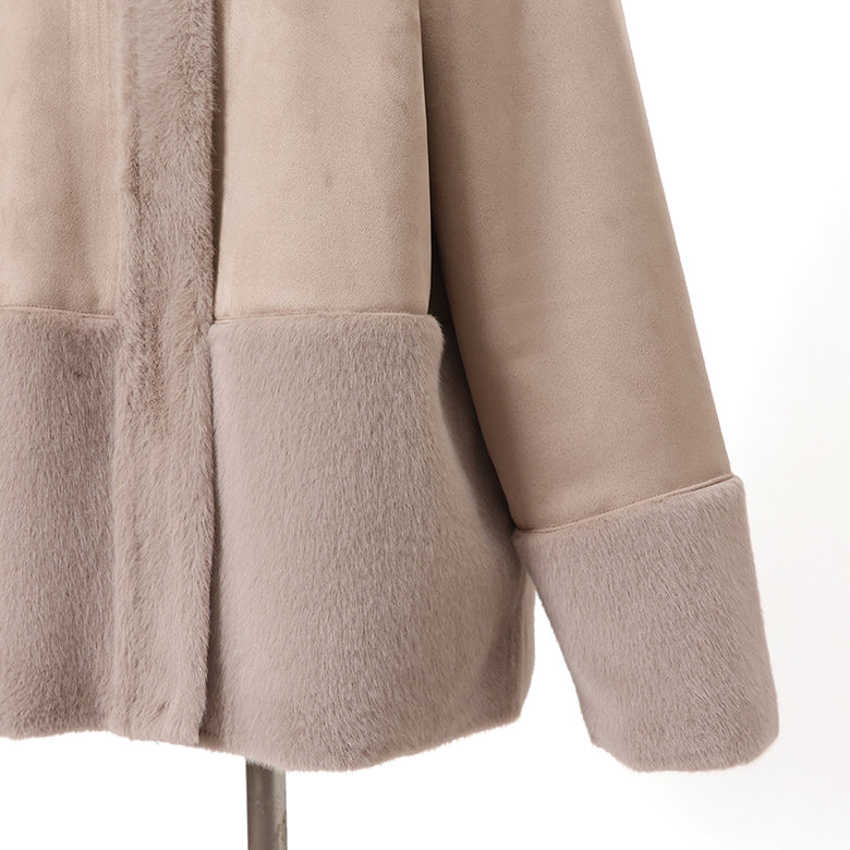 フェイクファームートン切替アウター