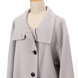 ラムウールメルトンスタンドコート