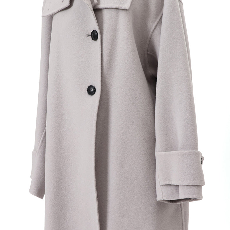 ラムウールメルトンスタンドコート