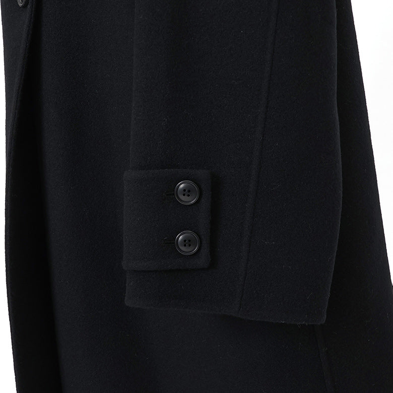 ラムウールメルトンスタンドコート