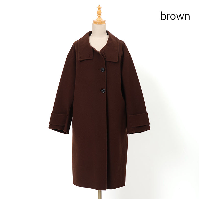 ラムウールメルトンスタンドコート