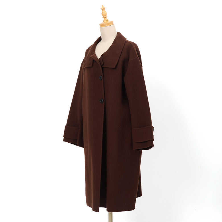 ラムウールメルトンスタンドコート