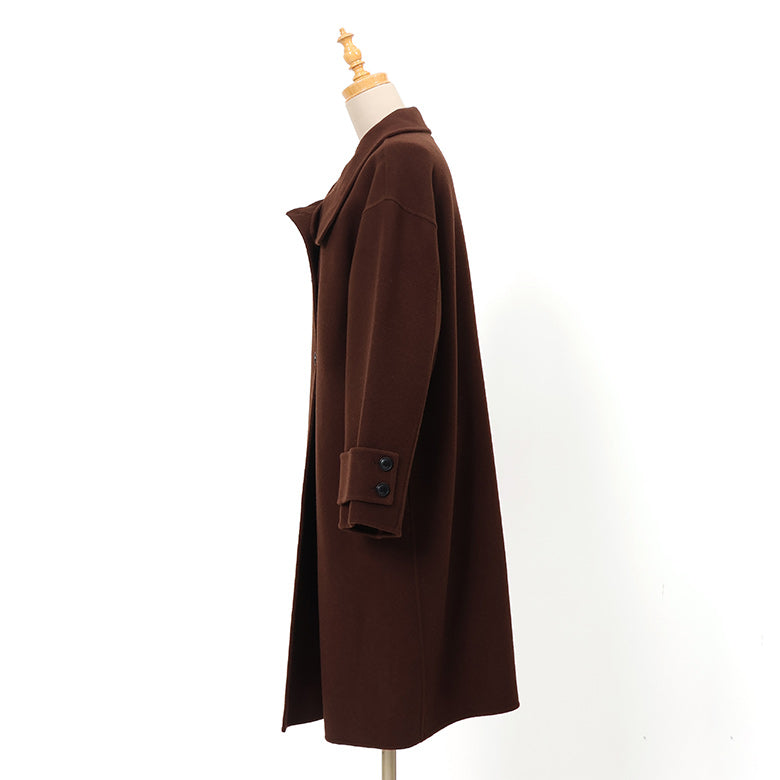 ラムウールメルトンスタンドコート