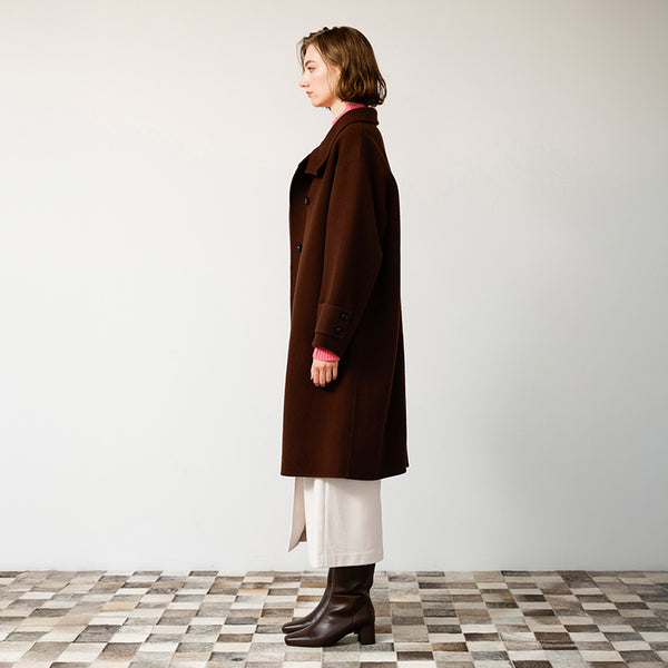 ラムウールメルトンスタンドコート