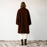 ラムウールメルトンスタンドコート