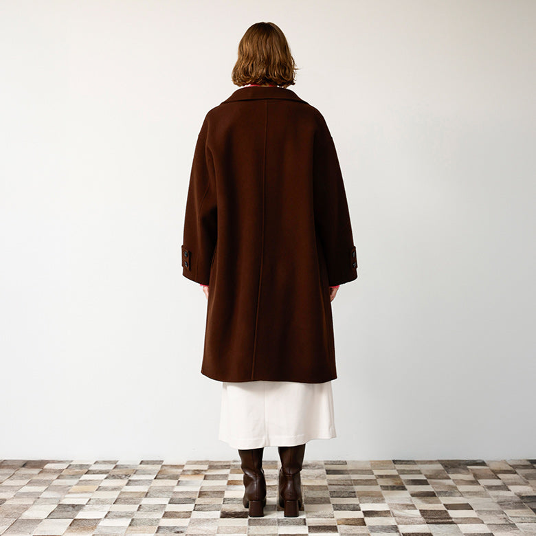ラムウールメルトンスタンドコート