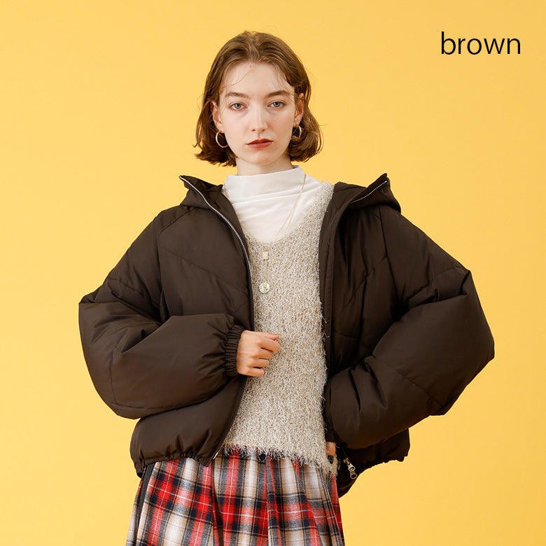 発熱中綿フードダウン