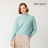 スパンコールラメハイネックニット