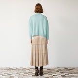 スパンコールラメハイネックニット