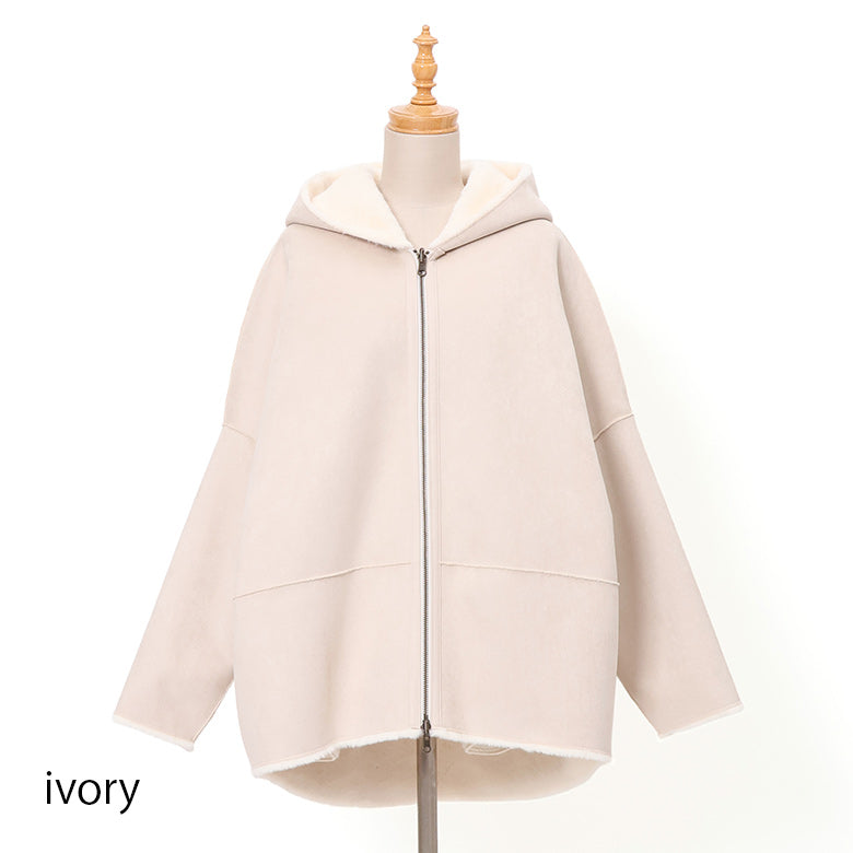 リバーシブルフェイクムートンアウター