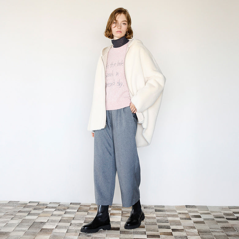 リバーシブルフェイクムートンアウター