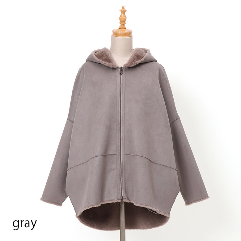 リバーシブルフェイクムートンアウター