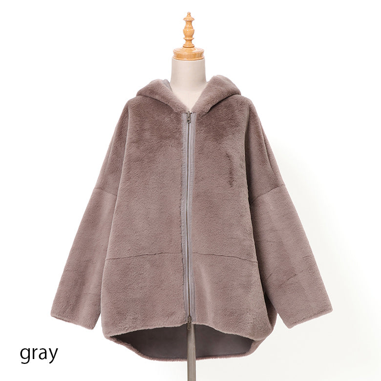 リバーシブルフェイクムートンアウター