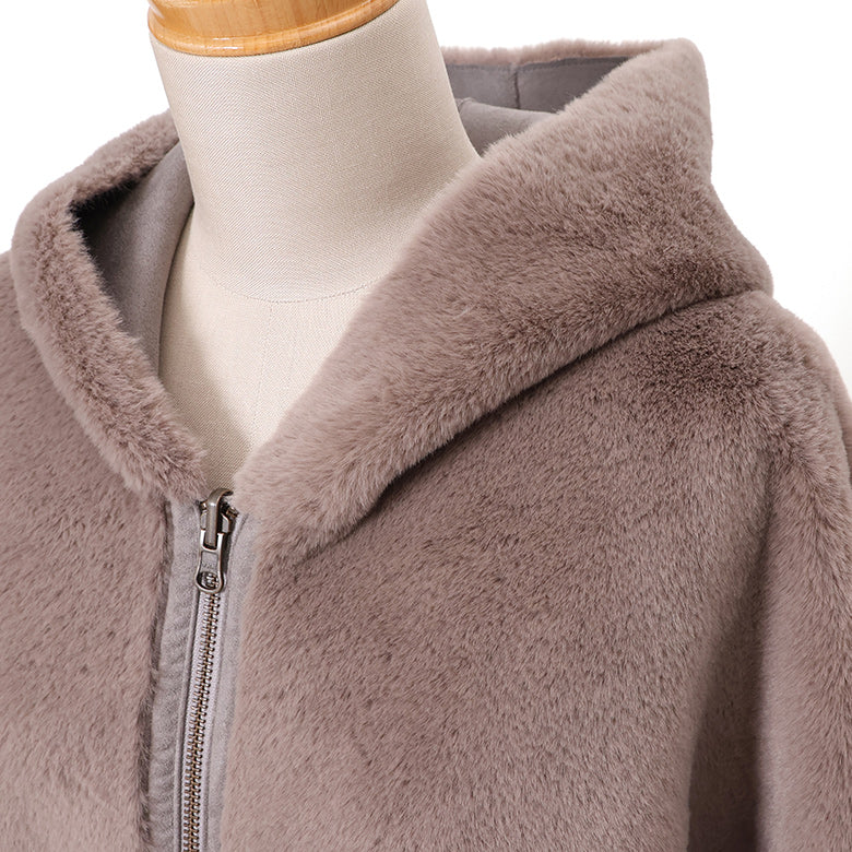 リバーシブルフェイクムートンアウター