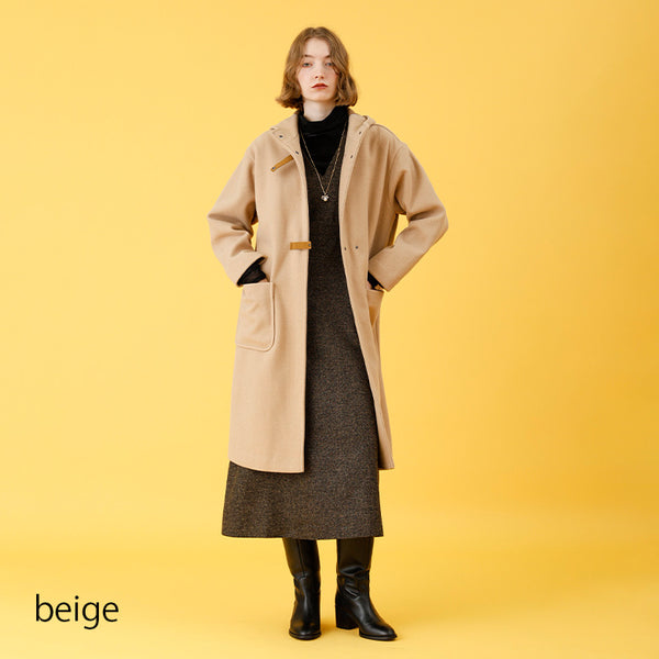 WOOLLETダッフル型コート