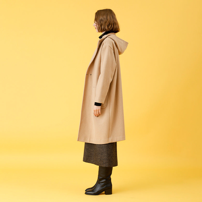 WOOLLETダッフル型コート