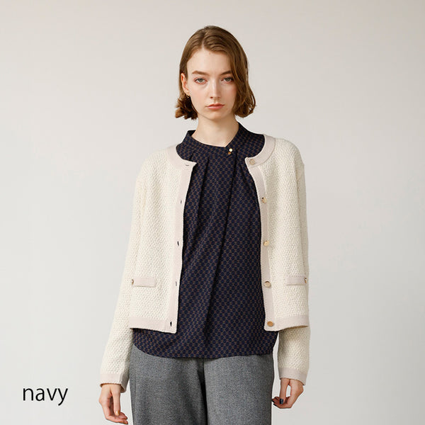 キカプリントアシメタックブラウス