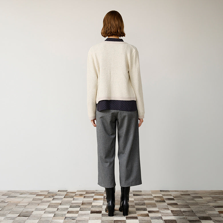 ドラロンリング鹿の子金ボタンカーディガン