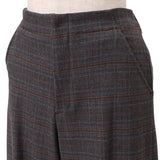 グレンチェック起毛ワイドパンツ