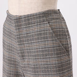 グレンチェック起毛ワイドパンツ