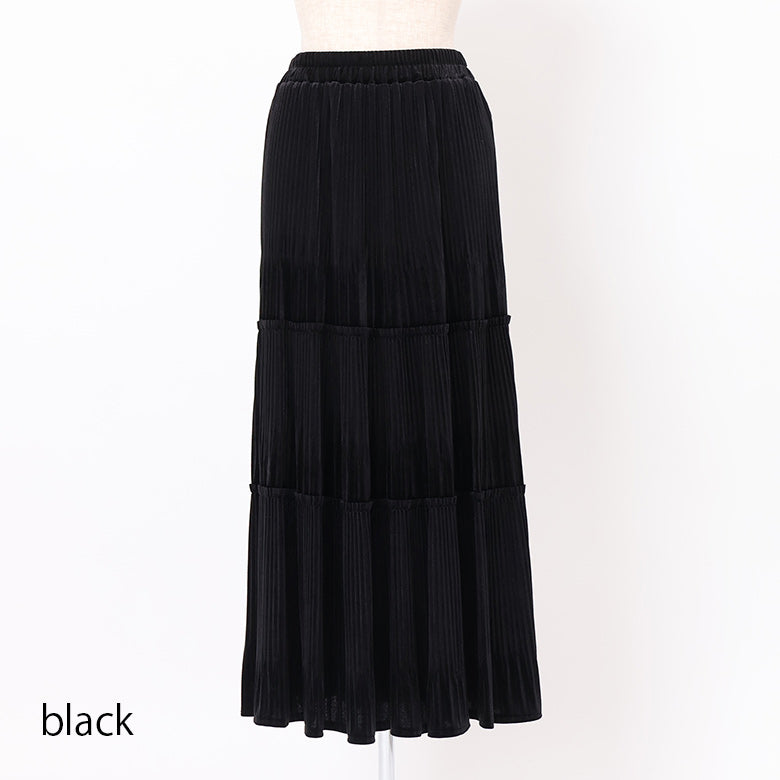 カットベロアティアードスカート